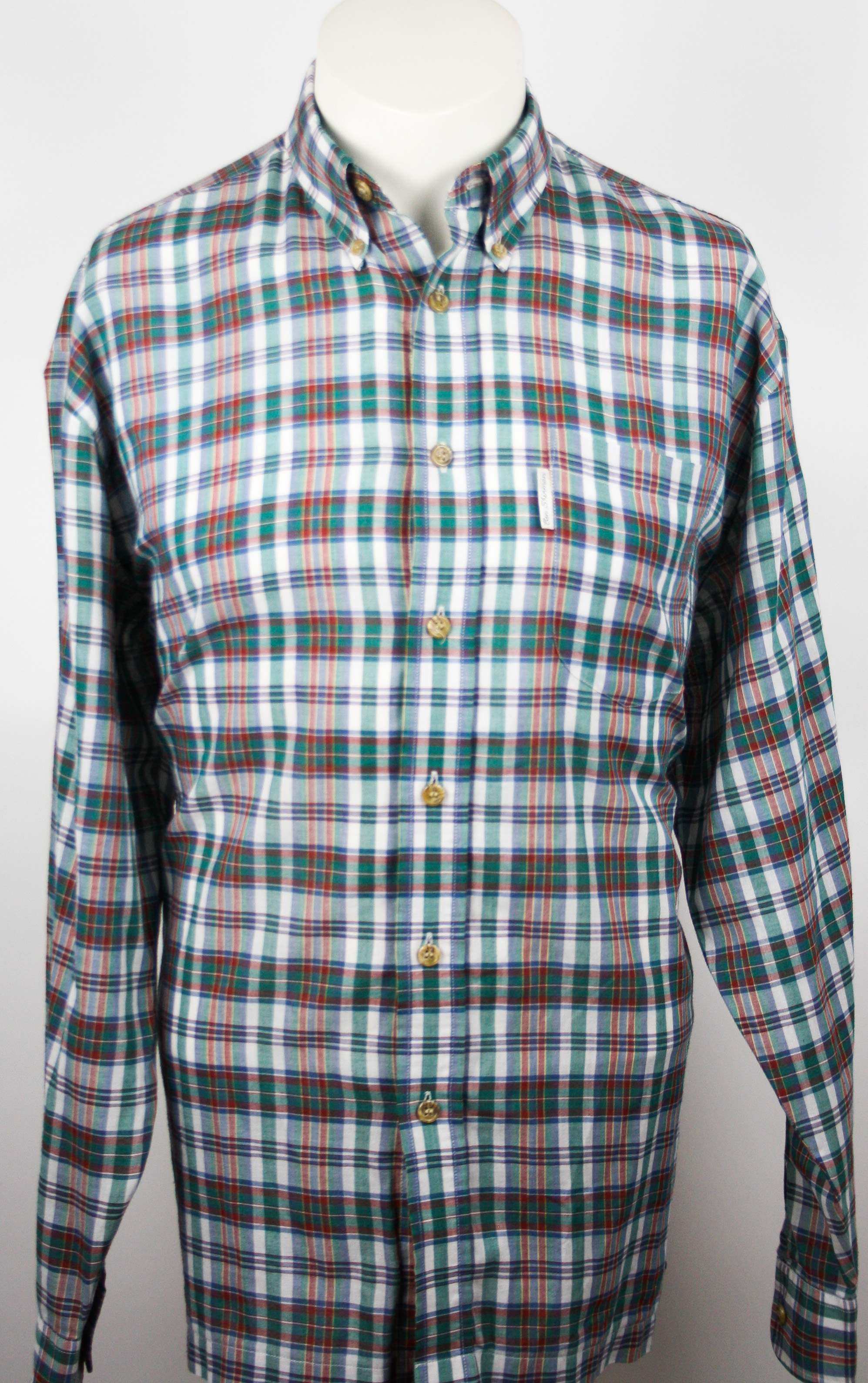 Ben Sherman Hemd Green/Brown/White checkered *The Original Vintage* Größe XL